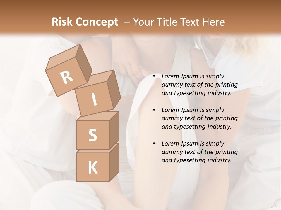 A Woman And Two Children Are Sitting On A Bed PowerPoint Template