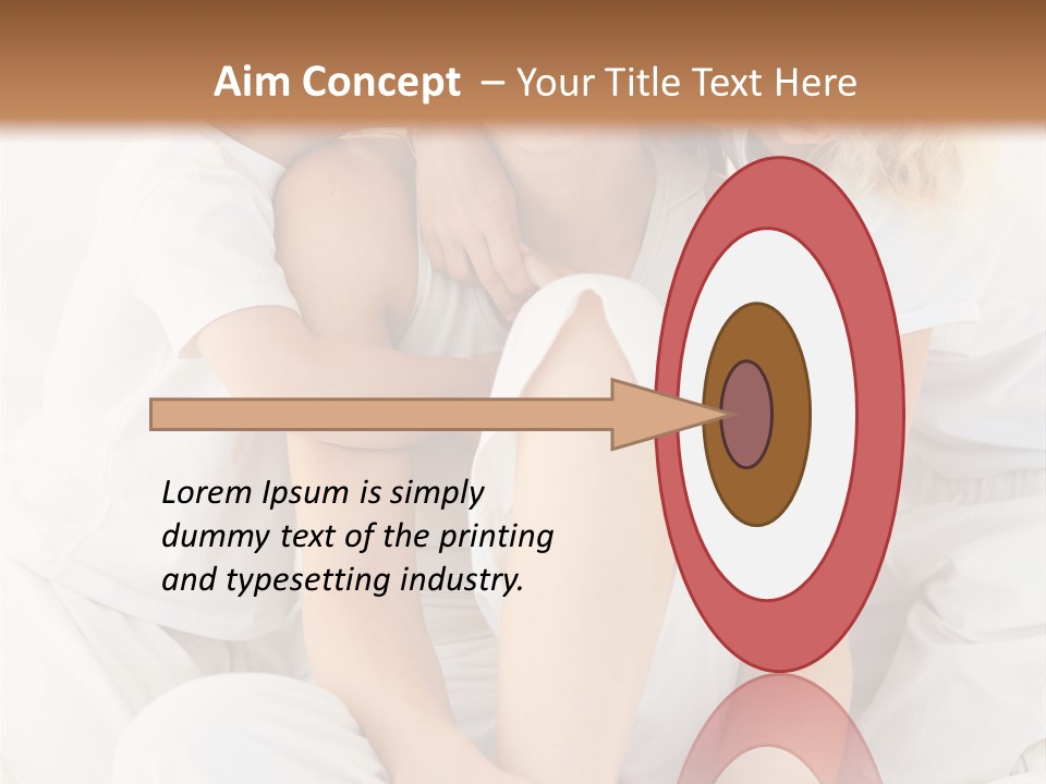 A Woman And Two Children Are Sitting On A Bed PowerPoint Template