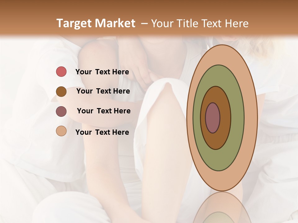 A Woman And Two Children Are Sitting On A Bed PowerPoint Template