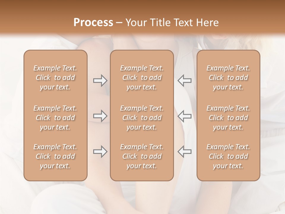 A Woman And Two Children Are Sitting On A Bed PowerPoint Template