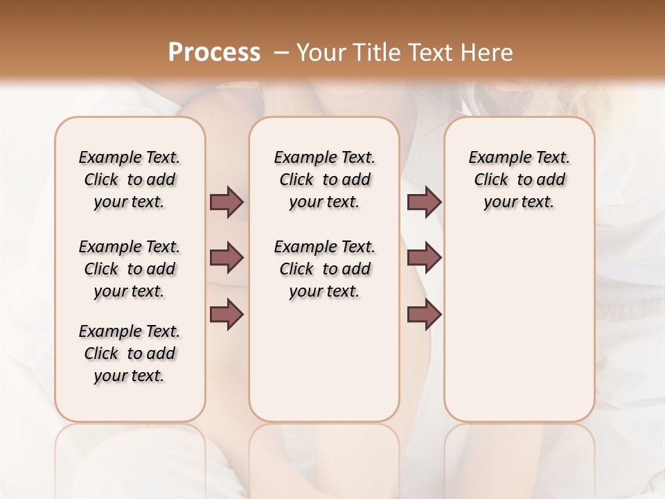 A Woman And Two Children Are Sitting On A Bed PowerPoint Template