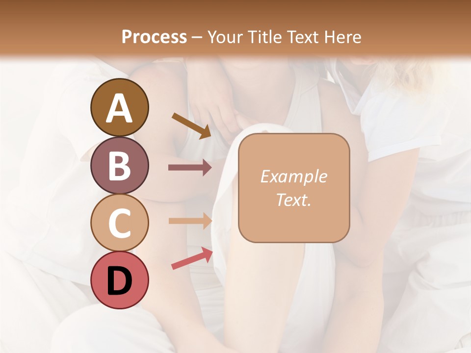 A Woman And Two Children Are Sitting On A Bed PowerPoint Template