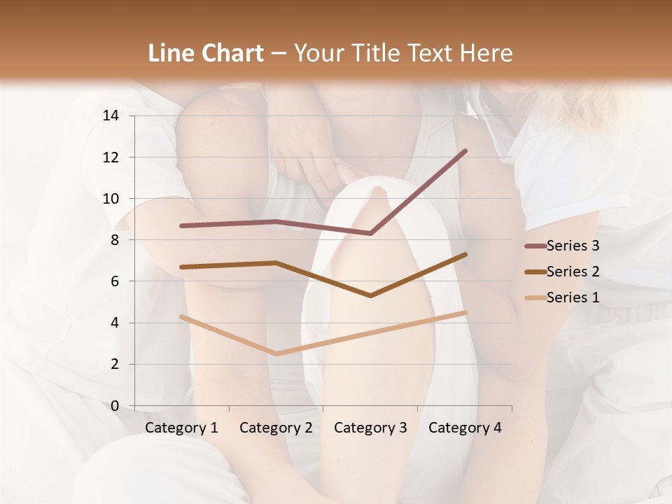 A Woman And Two Children Are Sitting On A Bed PowerPoint Template
