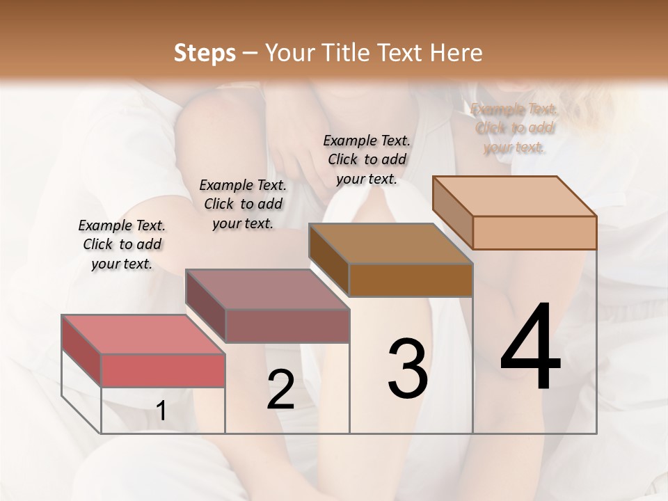 A Woman And Two Children Are Sitting On A Bed PowerPoint Template