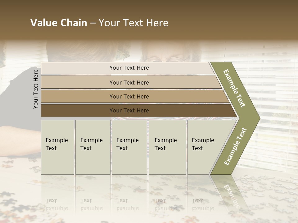 An Elderly Woman And A Young Woman Playing With A Puzzle PowerPoint Template