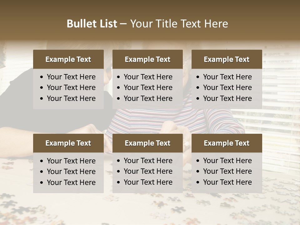 An Elderly Woman And A Young Woman Playing With A Puzzle PowerPoint Template