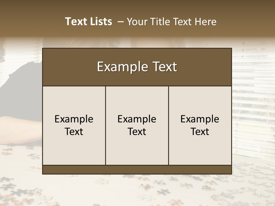 An Elderly Woman And A Young Woman Playing With A Puzzle PowerPoint Template
