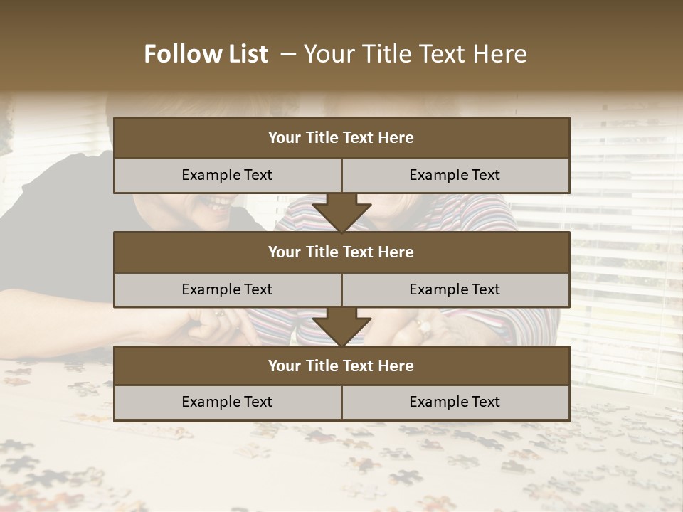 An Elderly Woman And A Young Woman Playing With A Puzzle PowerPoint Template