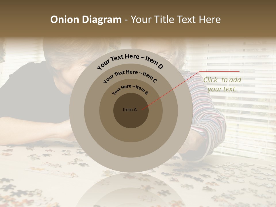 An Elderly Woman And A Young Woman Playing With A Puzzle PowerPoint Template