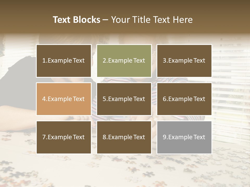 An Elderly Woman And A Young Woman Playing With A Puzzle PowerPoint Template