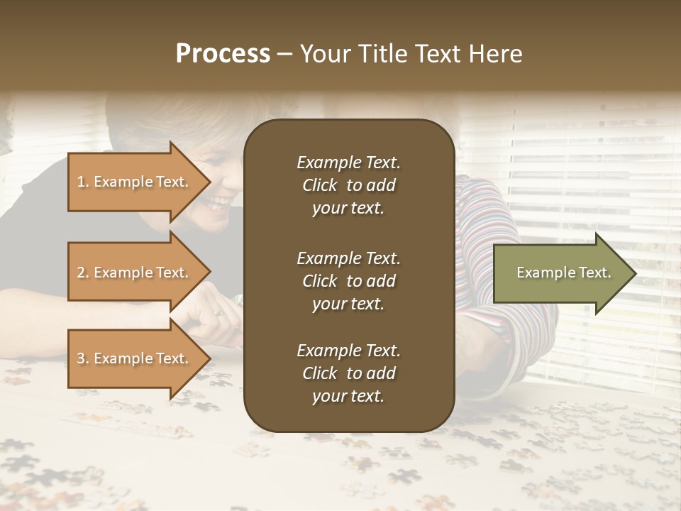 An Elderly Woman And A Young Woman Playing With A Puzzle PowerPoint Template