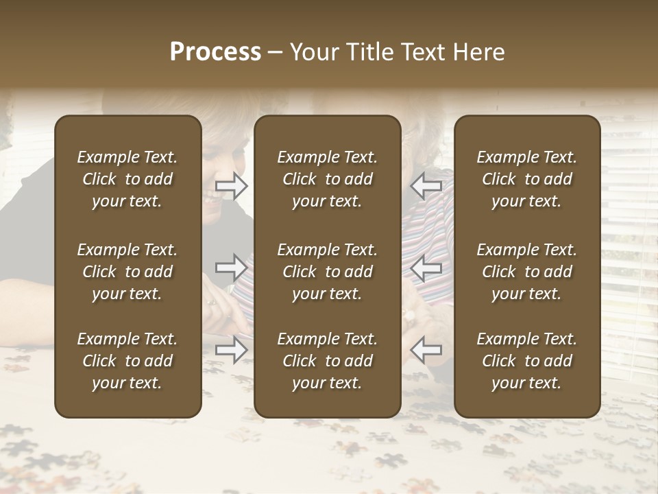 An Elderly Woman And A Young Woman Playing With A Puzzle PowerPoint Template