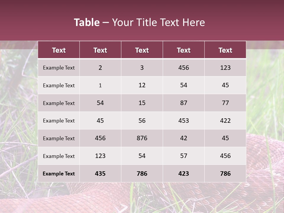 Rattlesnake Tongue Diamond PowerPoint Template