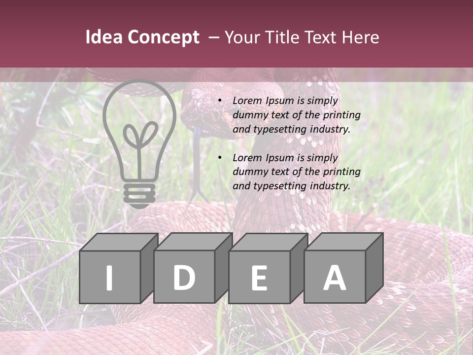 Rattlesnake Tongue Diamond PowerPoint Template