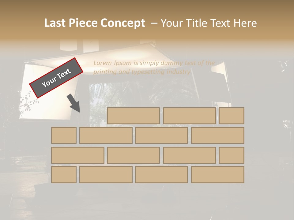 A Photo Studio With A Large Screen And Lighting Equipment PowerPoint Template