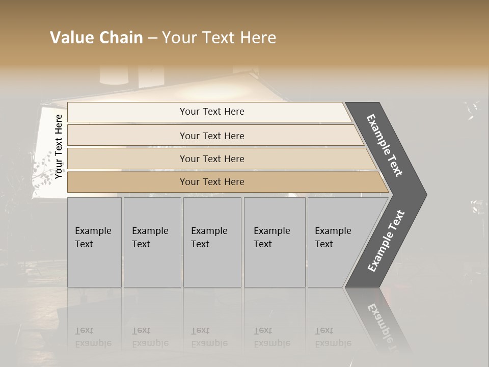 A Photo Studio With A Large Screen And Lighting Equipment PowerPoint Template