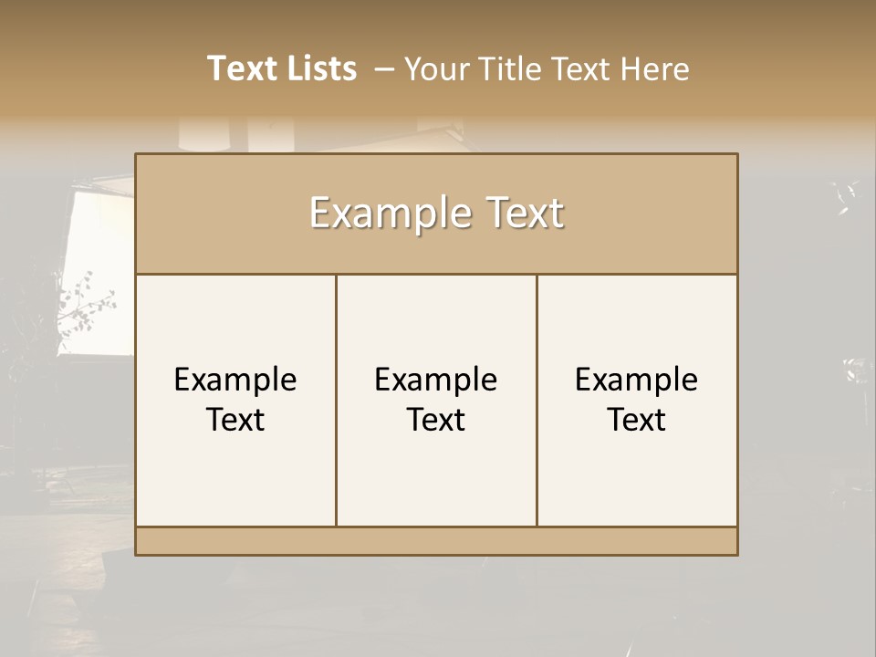 A Photo Studio With A Large Screen And Lighting Equipment PowerPoint Template