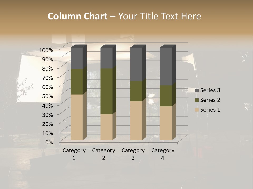 A Photo Studio With A Large Screen And Lighting Equipment PowerPoint Template