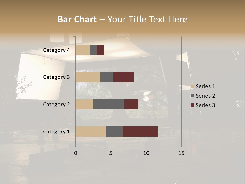 A Photo Studio With A Large Screen And Lighting Equipment PowerPoint Template