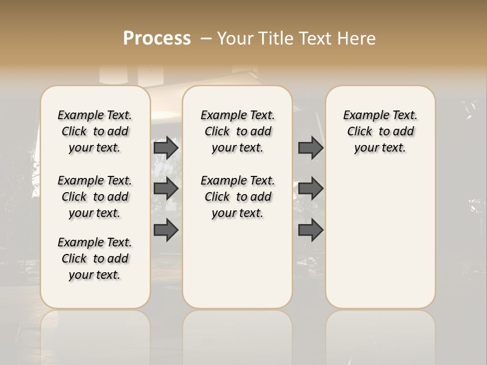 A Photo Studio With A Large Screen And Lighting Equipment PowerPoint Template