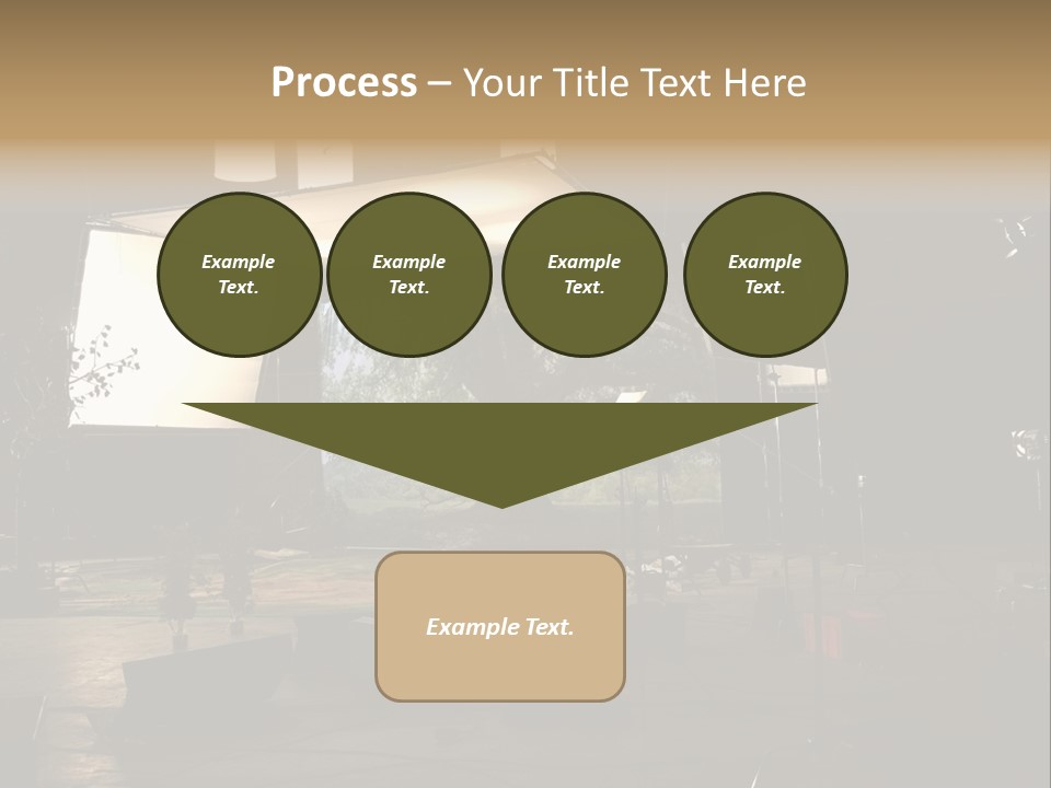 A Photo Studio With A Large Screen And Lighting Equipment PowerPoint Template