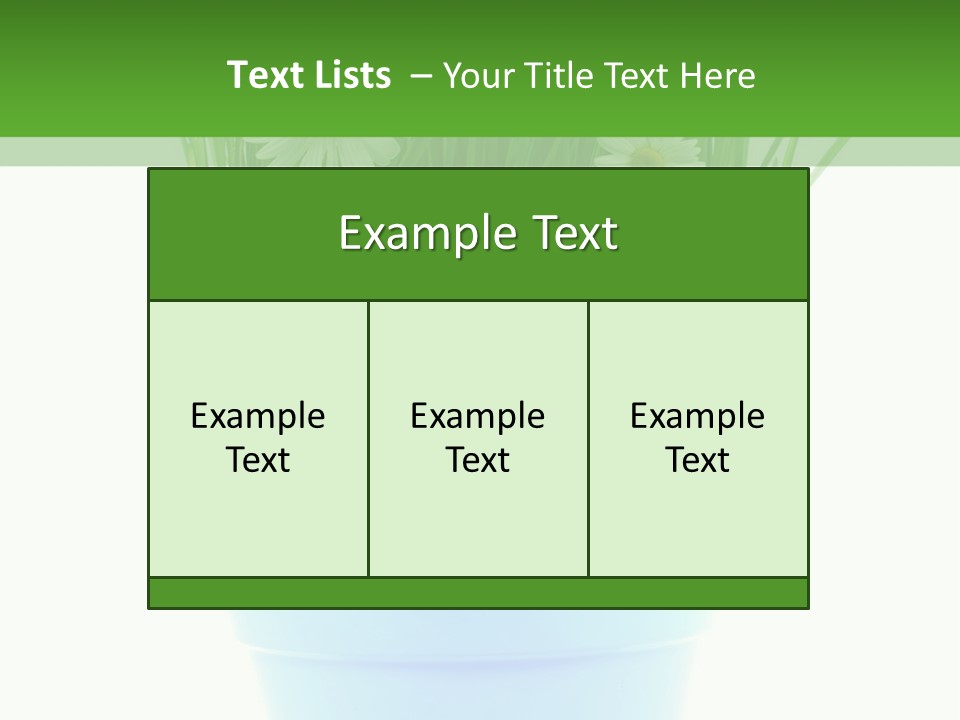 Garden Daisy Potted PowerPoint Template