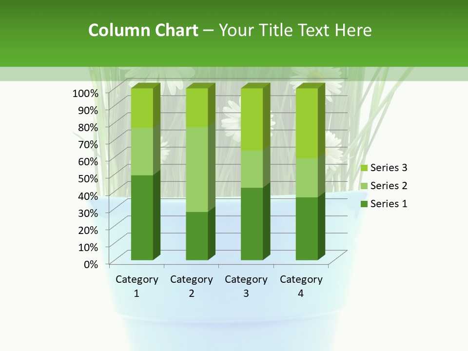 Garden Daisy Potted PowerPoint Template