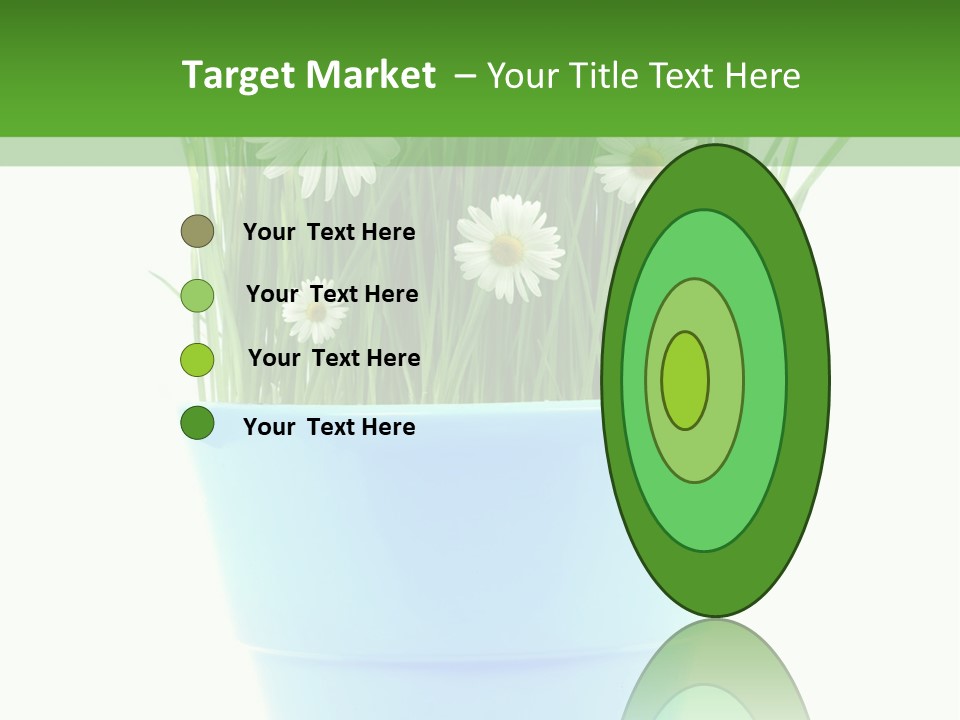 Garden Daisy Potted PowerPoint Template
