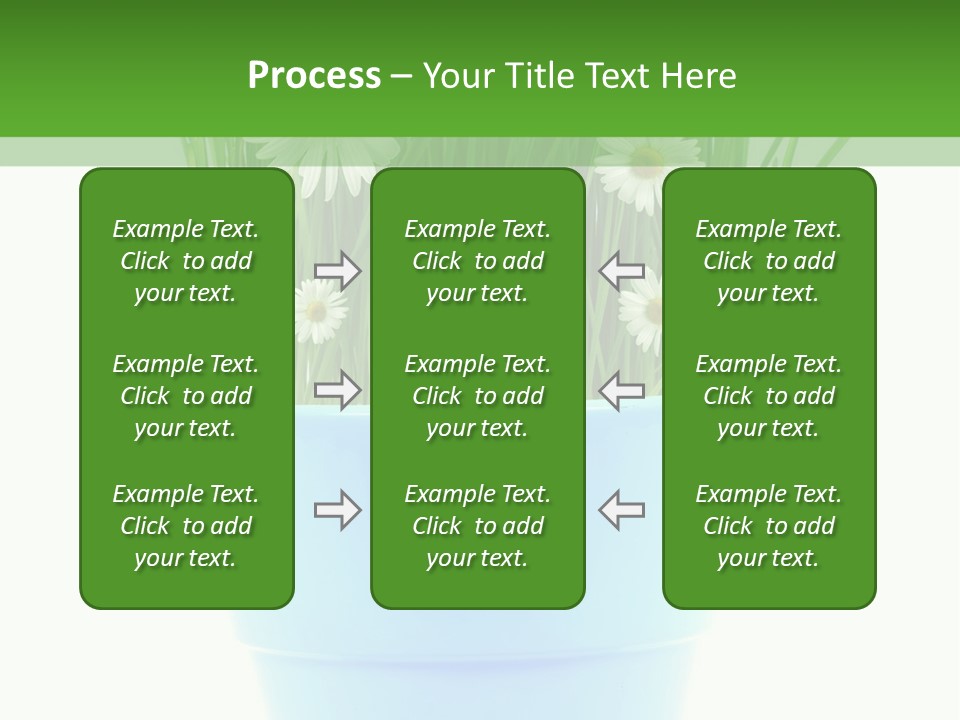 Garden Daisy Potted PowerPoint Template