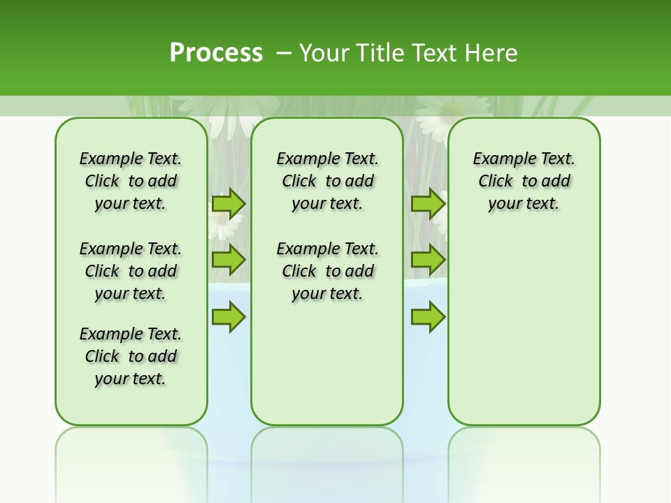 Garden Daisy Potted PowerPoint Template