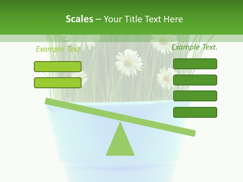 Garden Daisy Potted PowerPoint Template