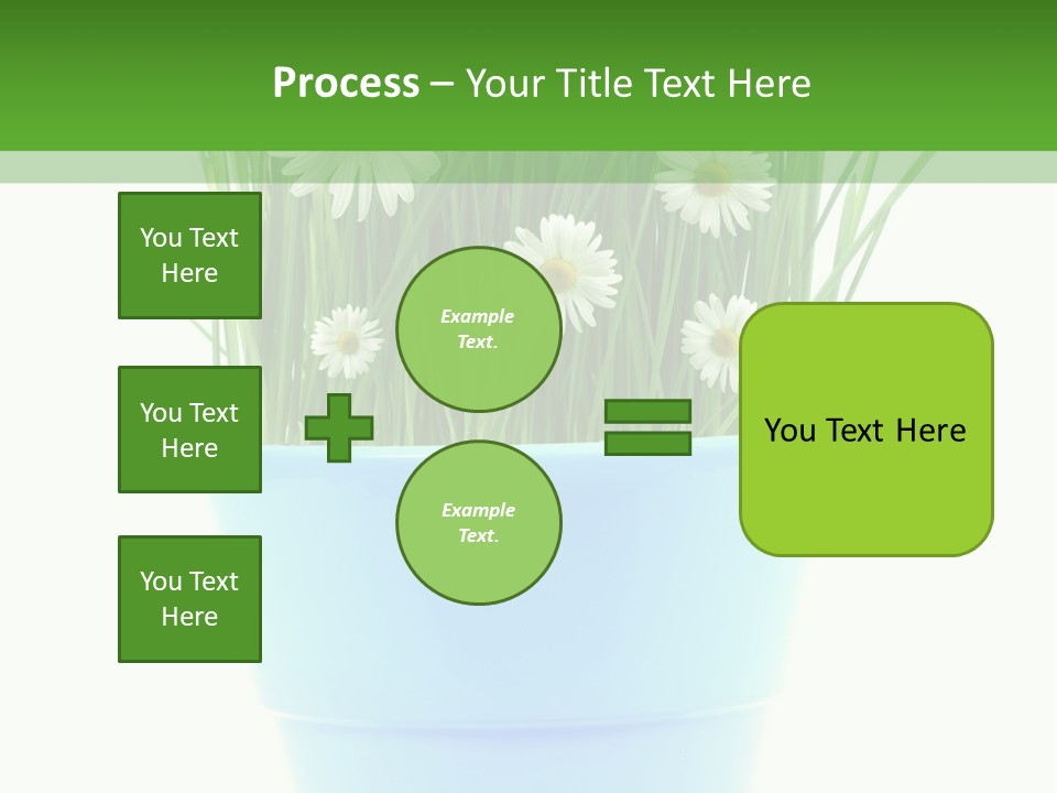 Garden Daisy Potted PowerPoint Template