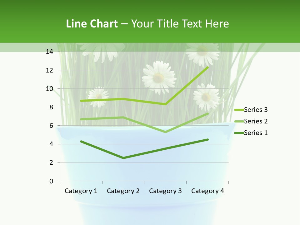 Garden Daisy Potted PowerPoint Template