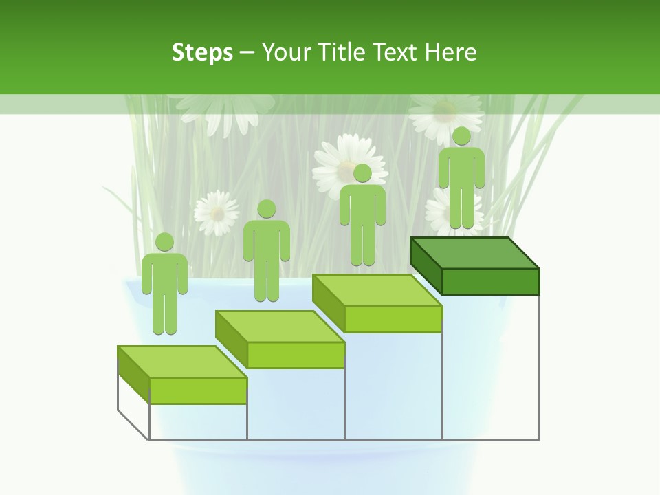 Garden Daisy Potted PowerPoint Template