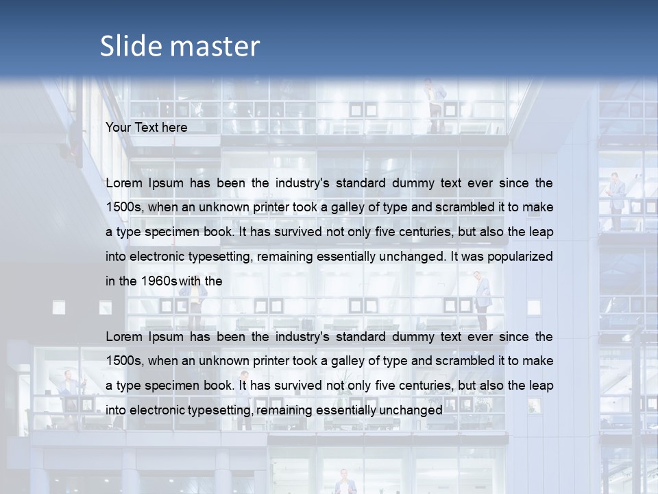 A Large Building With Many Windows And Balconies PowerPoint Template