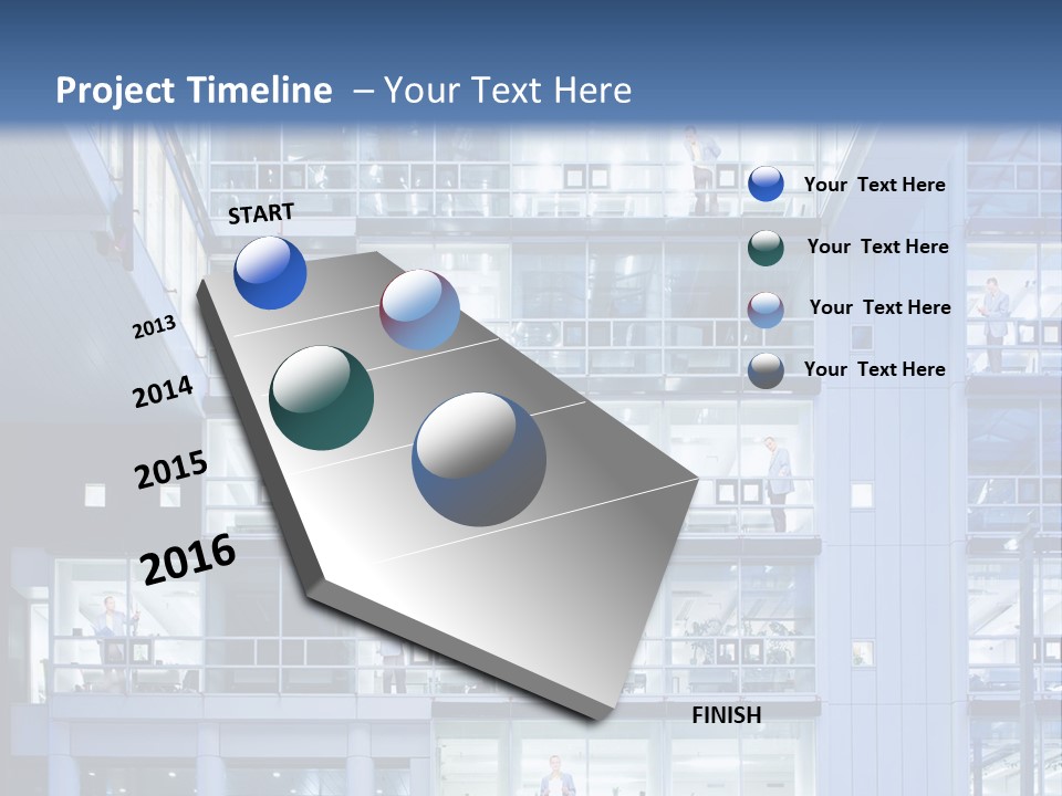 A Large Building With Many Windows And Balconies PowerPoint Template