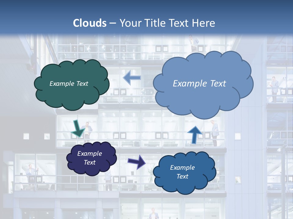 A Large Building With Many Windows And Balconies PowerPoint Template