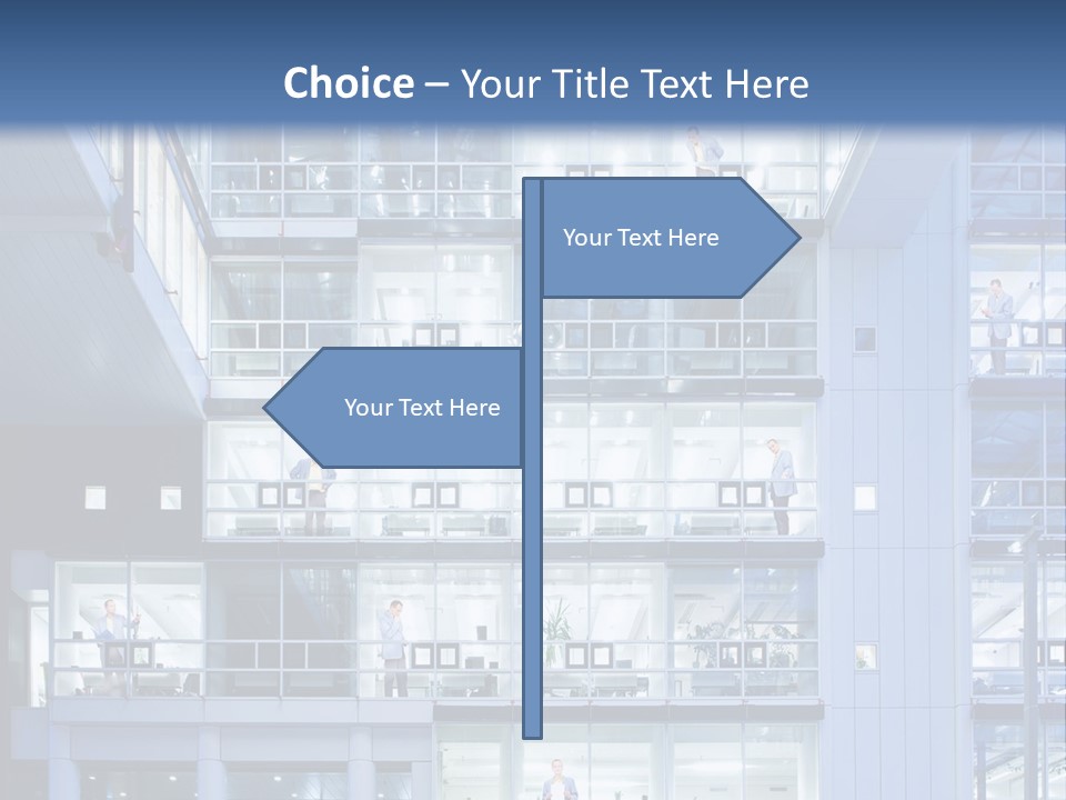 A Large Building With Many Windows And Balconies PowerPoint Template