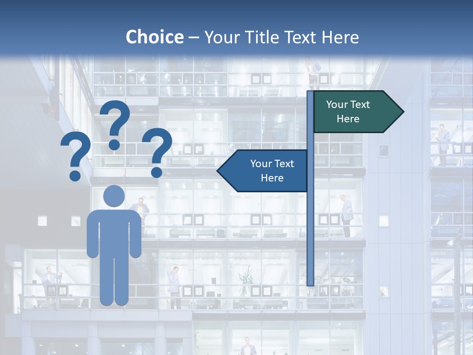 A Large Building With Many Windows And Balconies PowerPoint Template
