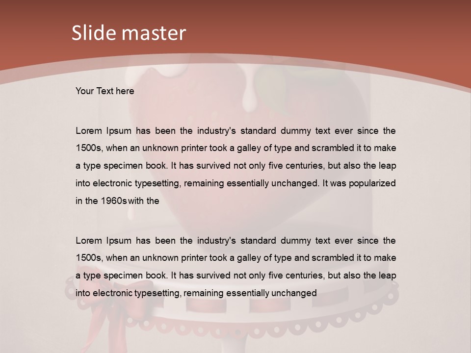 A Strawberry In A Glass Dome On A Checkered Table PowerPoint Template