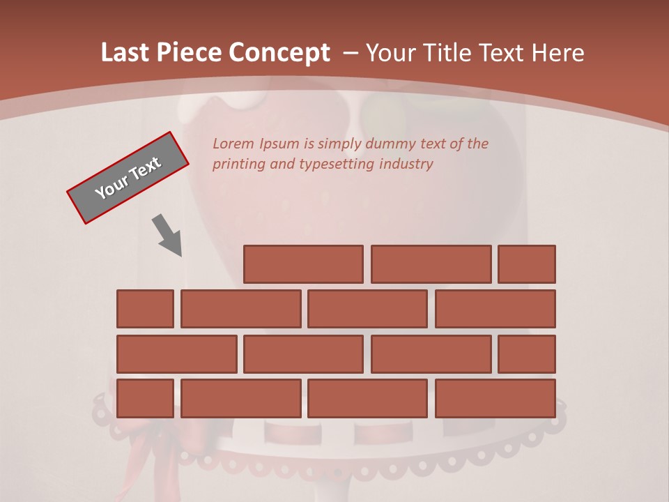 A Strawberry In A Glass Dome On A Checkered Table PowerPoint Template