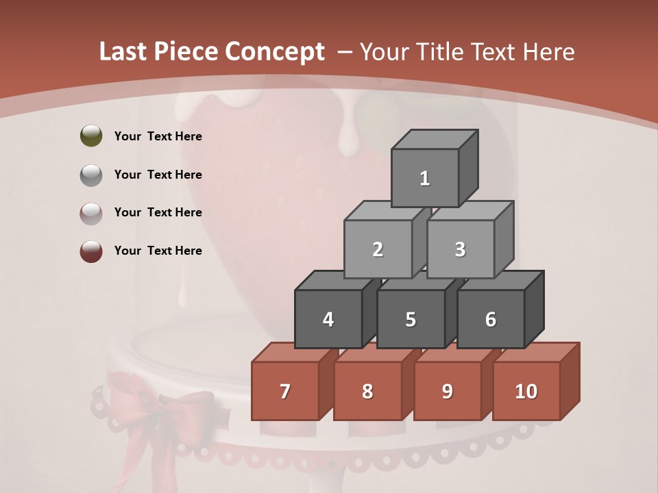 A Strawberry In A Glass Dome On A Checkered Table PowerPoint Template