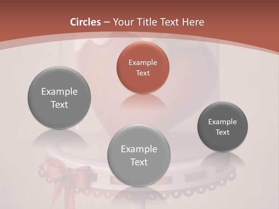 A Strawberry In A Glass Dome On A Checkered Table PowerPoint Template