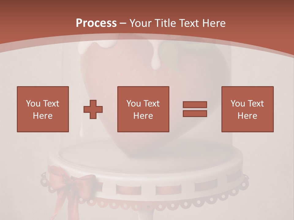 A Strawberry In A Glass Dome On A Checkered Table PowerPoint Template