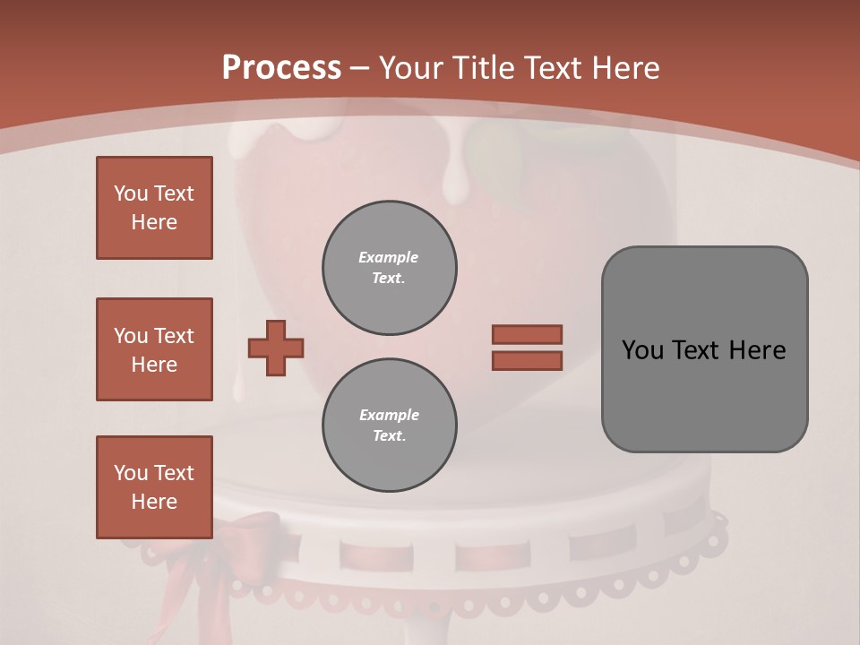 A Strawberry In A Glass Dome On A Checkered Table PowerPoint Template