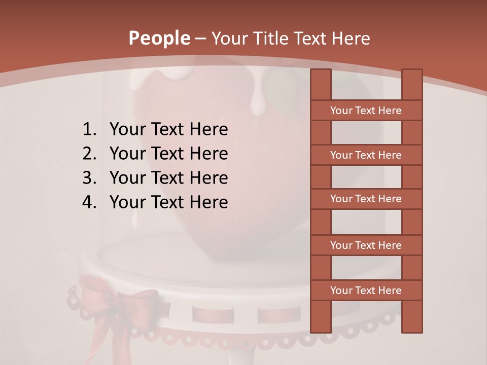 A Strawberry In A Glass Dome On A Checkered Table PowerPoint Template