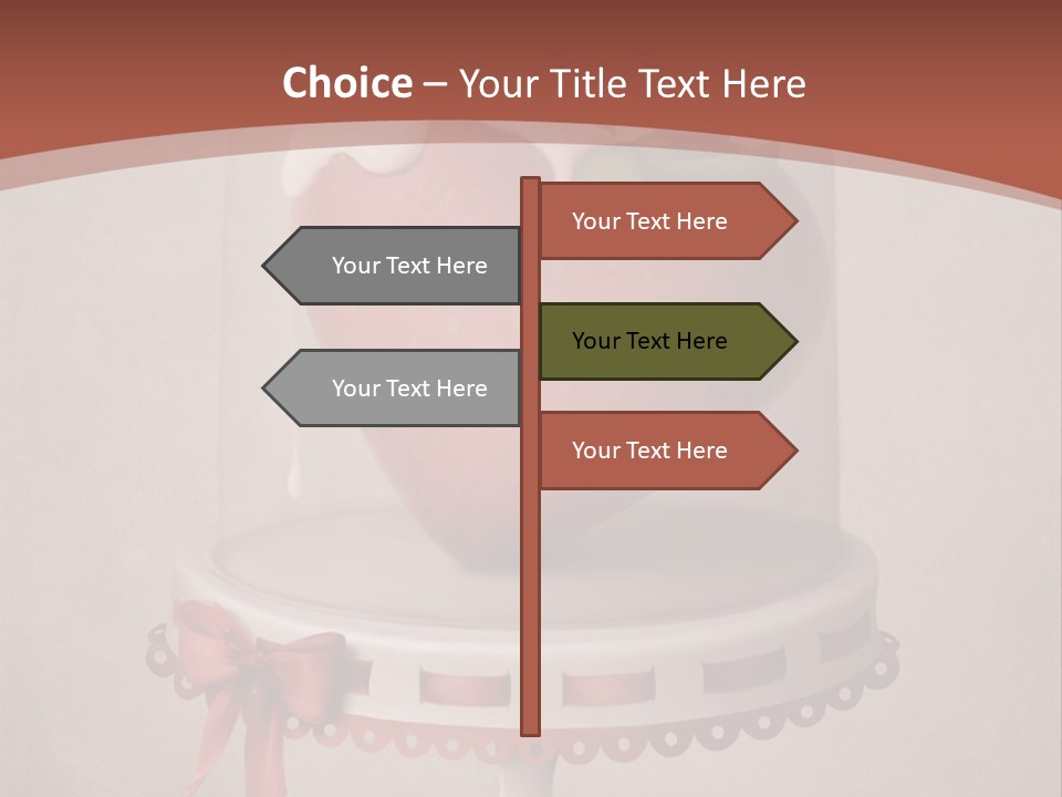 A Strawberry In A Glass Dome On A Checkered Table PowerPoint Template