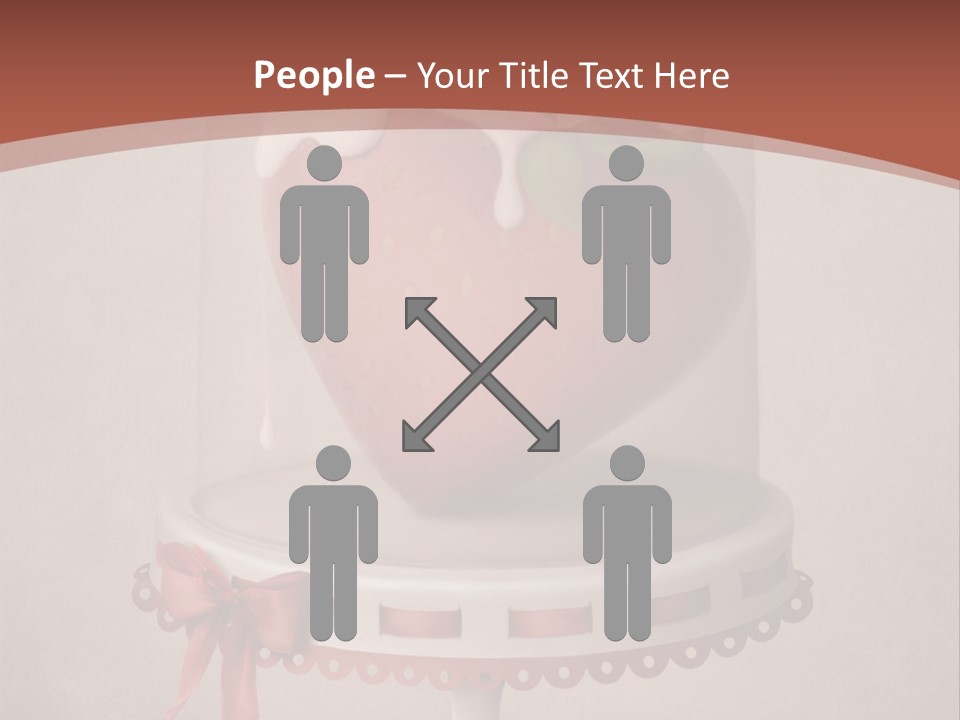 A Strawberry In A Glass Dome On A Checkered Table PowerPoint Template