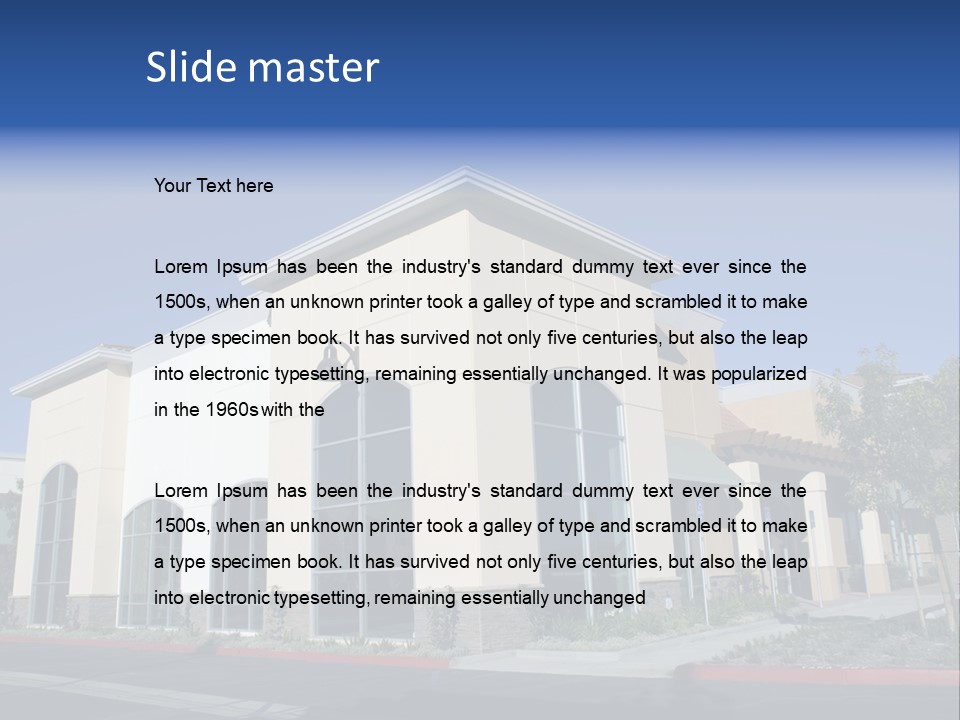 Market Realestate Mall PowerPoint Template