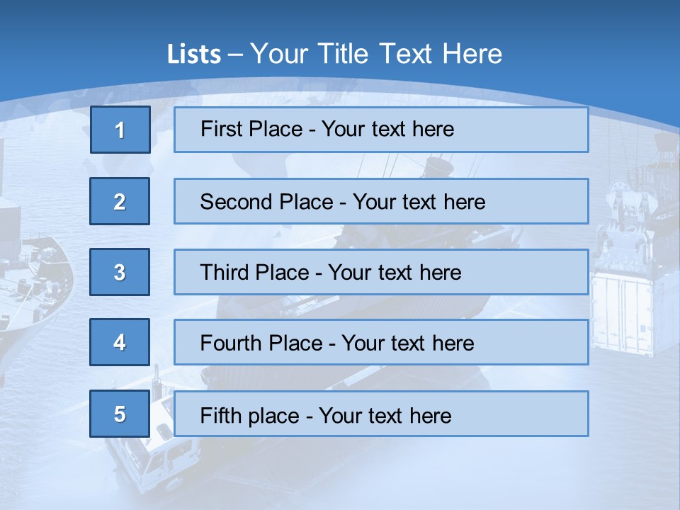 Ocean Moored Stacking PowerPoint Template